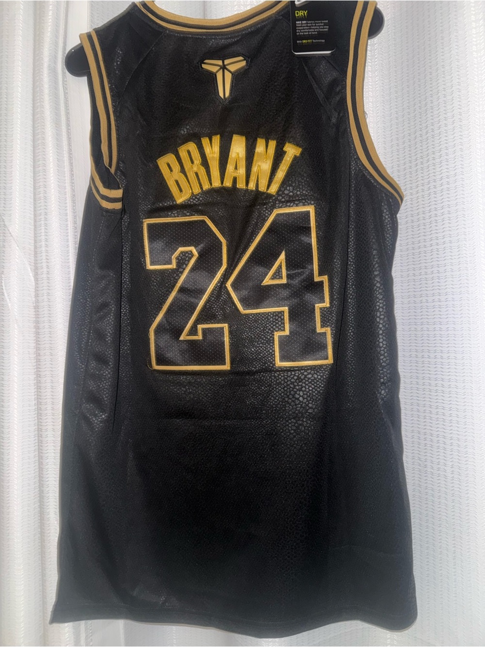Kobe Bryant #24 Black/Gold Basketball Jersey